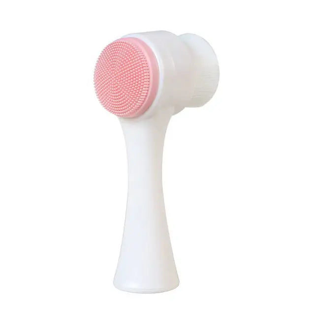 Soft Silicone Facial Cleansing Brush - Double-Sided Massage and Deep Cleanse