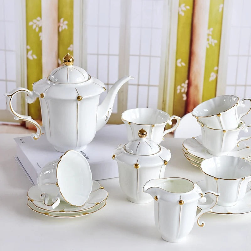 Elegant European Porcelain Tea Set