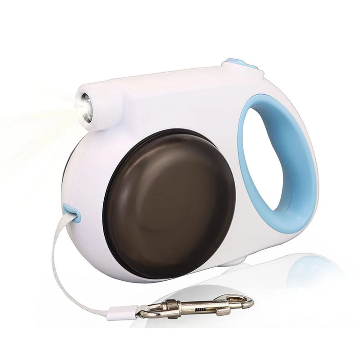 Retractable Dog Leash with Built-in Light, Water Bowl, and Food Box for Dogs up to 88lbs