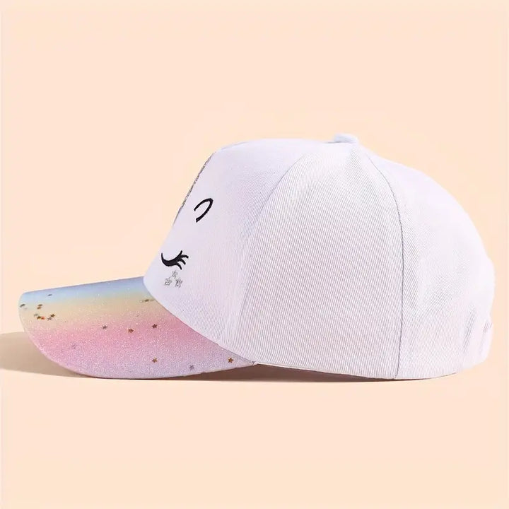 Unicorn Embroidered Snapback Cap for Kids