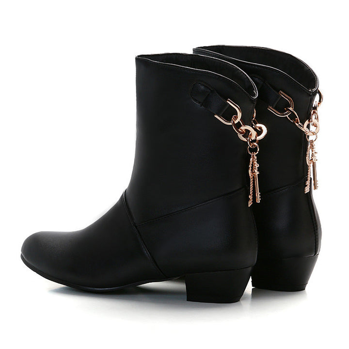 Women's Low-heeled Premium PU Ankle Boots