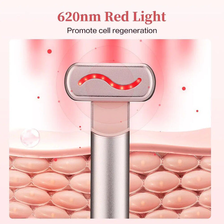 Microcurrent Eye Massager: Vibration, Red Light Therapy & Temperature-Controlled Stick