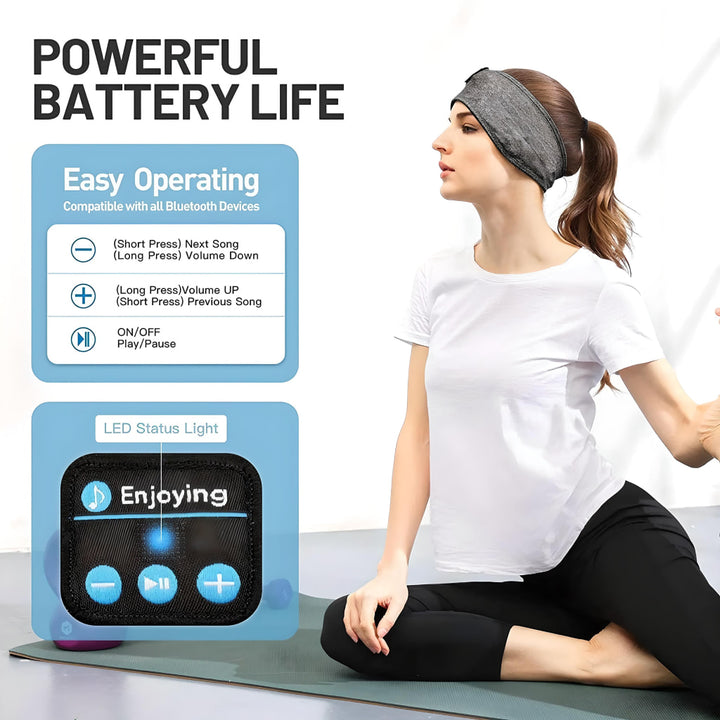 Wireless Bluetooth Sleep Headband with HD Stereo Speakers