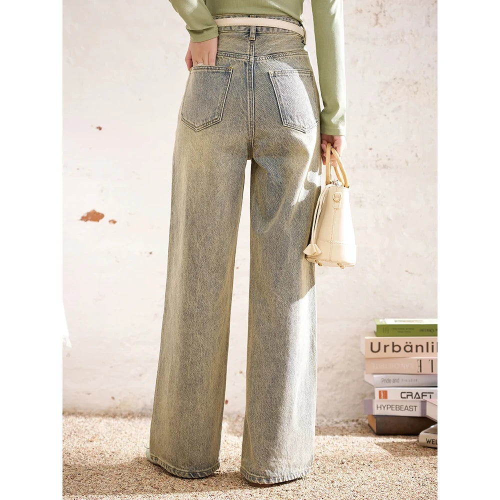 Vintage High Waist Wide Leg Jeans for Women