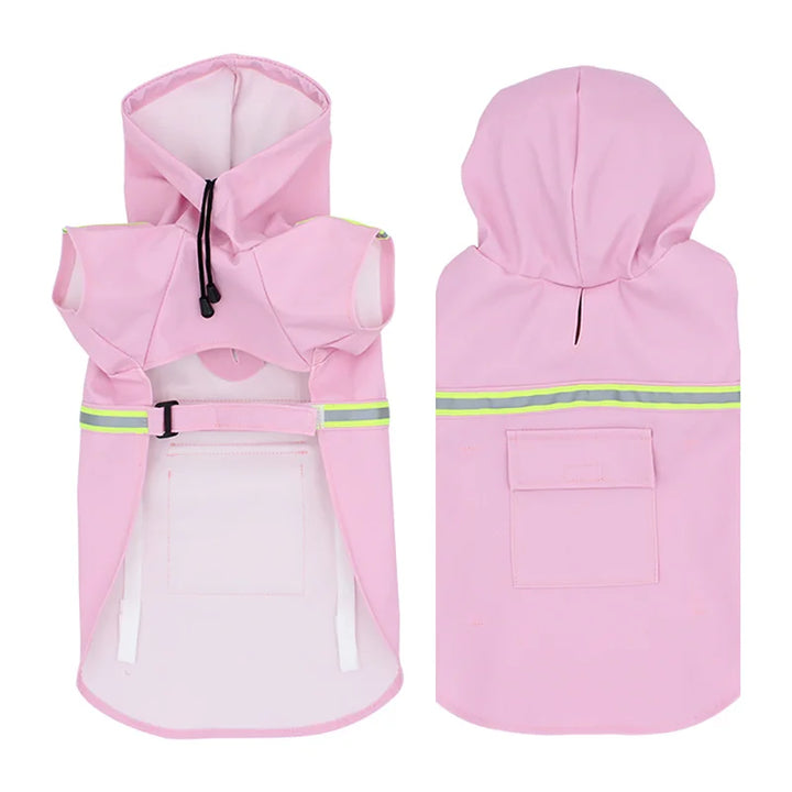 Waterproof Hooded Raincoat for Small and Large Dogs