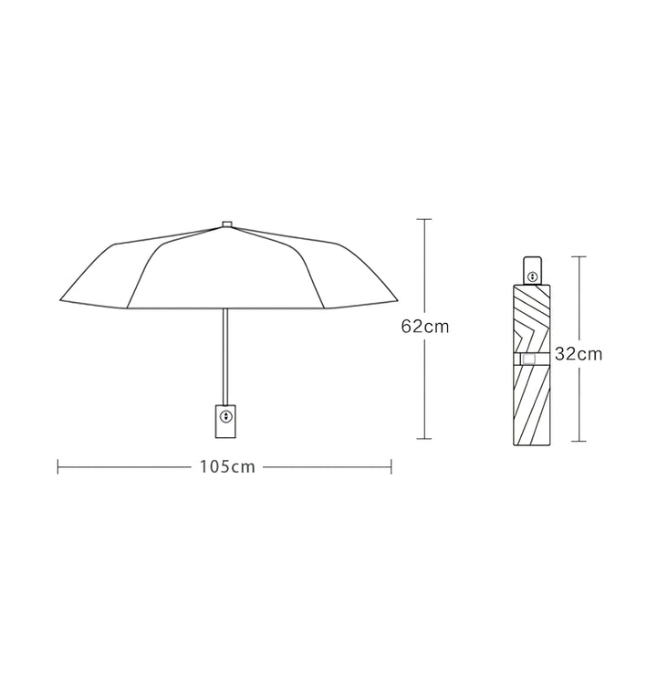 Windproof Reverse Folding Umbrella - UV Protection, Fully Automatic, Anti-Rebound