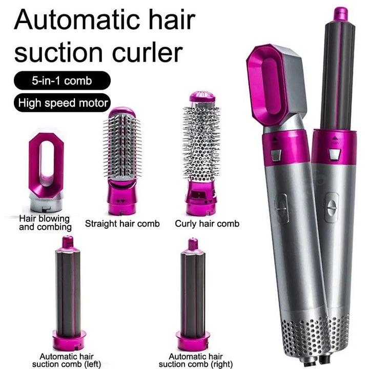 5-in-1 Hot Air Hair Styling Comb: Dry, Curl, and Straighten