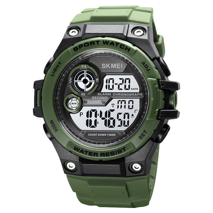 Men's Waterproof Outdoor Luminous Multi-function Sports Electronic Watch