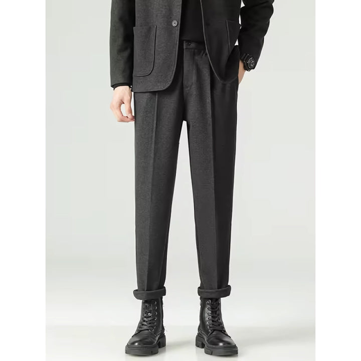 Minimalist Loose Pleated Suit Pants