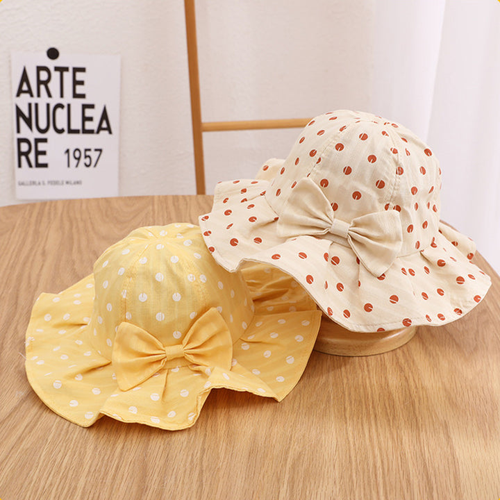 Summer Baby Girl Floral Bucket Hat with Bowknot