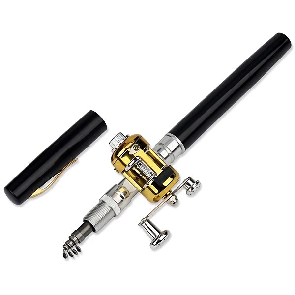 Portable Mini Telescopic Fishing Rod with Reel – Pen Shape Pocket Fishing Pole