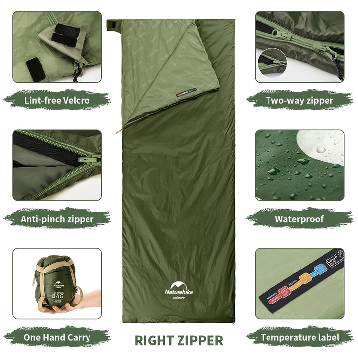 Ultralight Cotton Sleeping Bag for Spring and Summer Outdoor Adventures