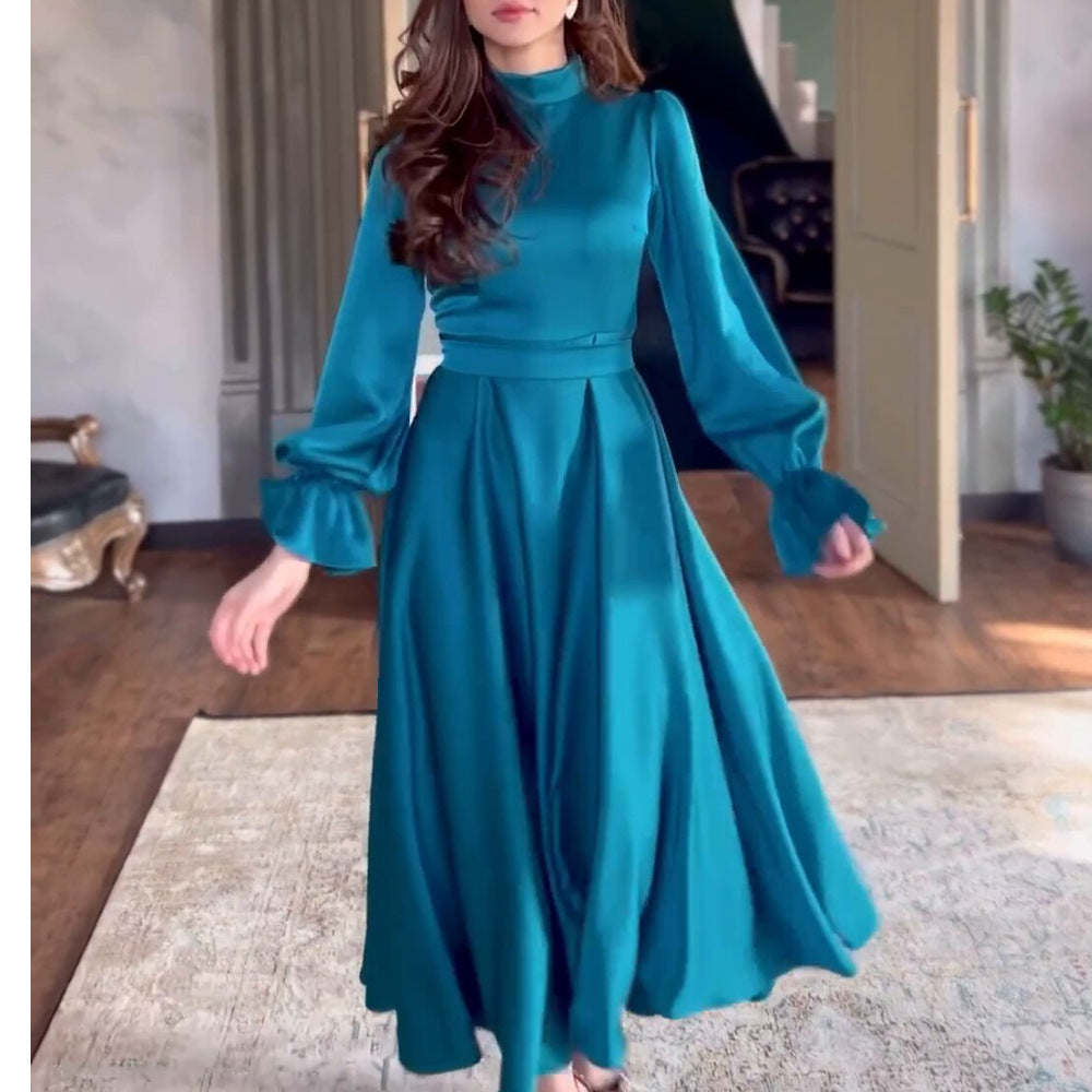 Elegant Ruffled Long Sleeve Dress