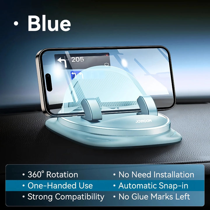 Universal 360° Rotation Dashboard Car Phone Holder - Silicone Mount for One-Handed Operation