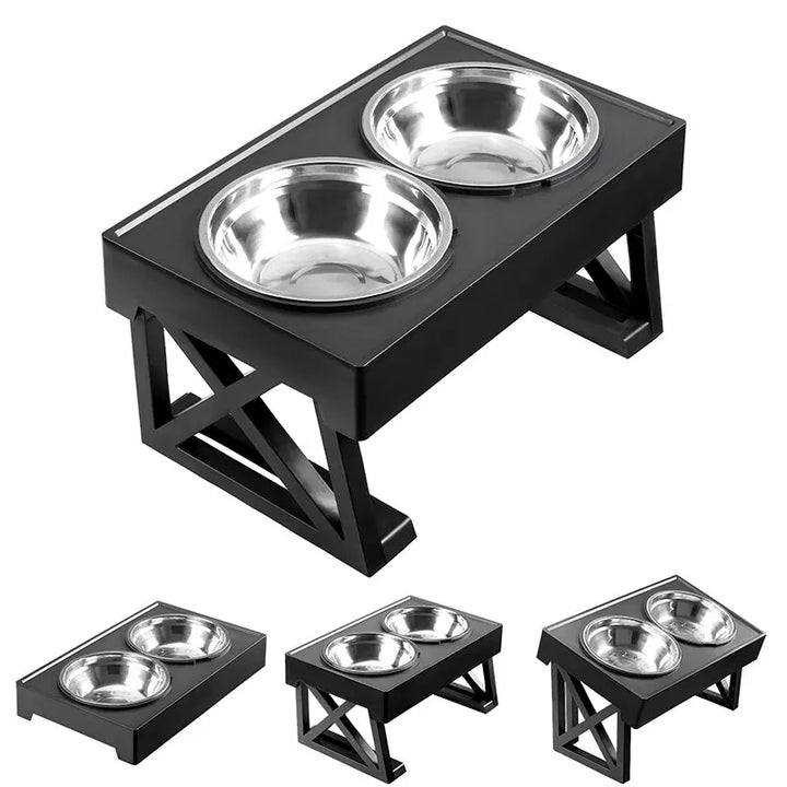 Adjustable Dog Elevated Bowls Stand