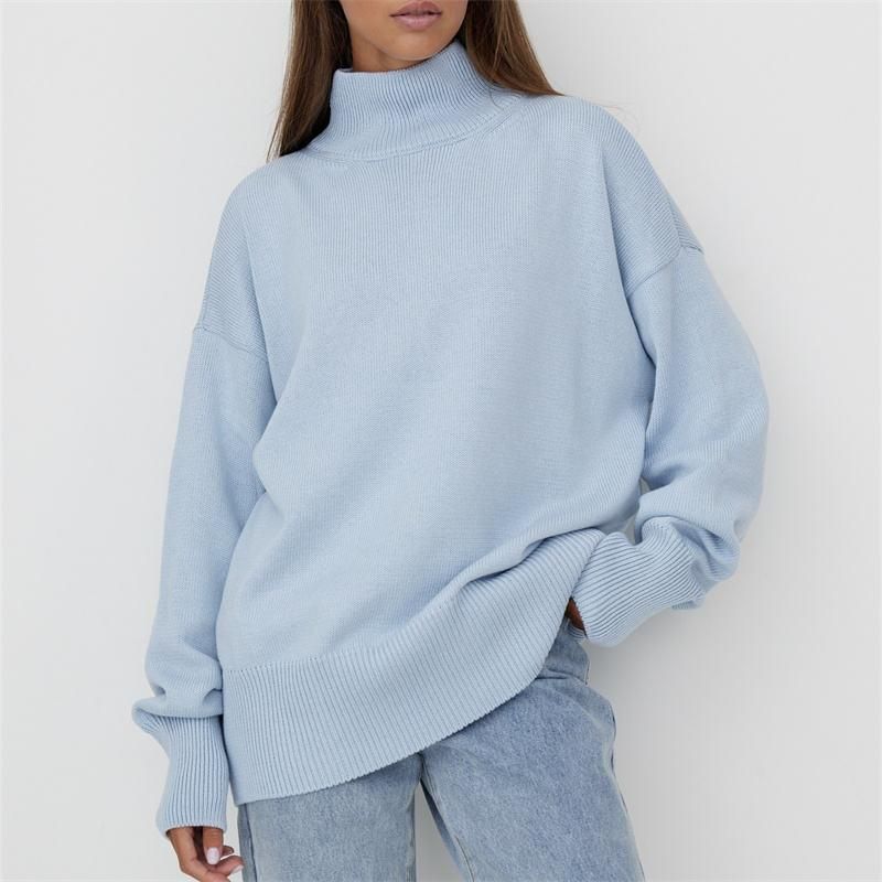 Women's Oversized Turtleneck Knitted Sweater