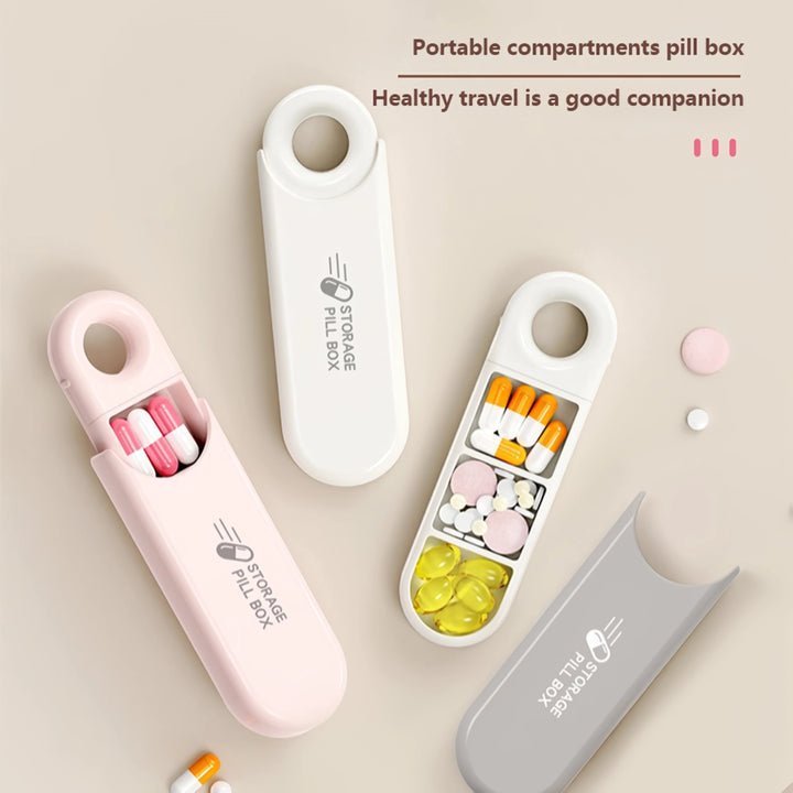 Portable 3 Compartment Pill Box