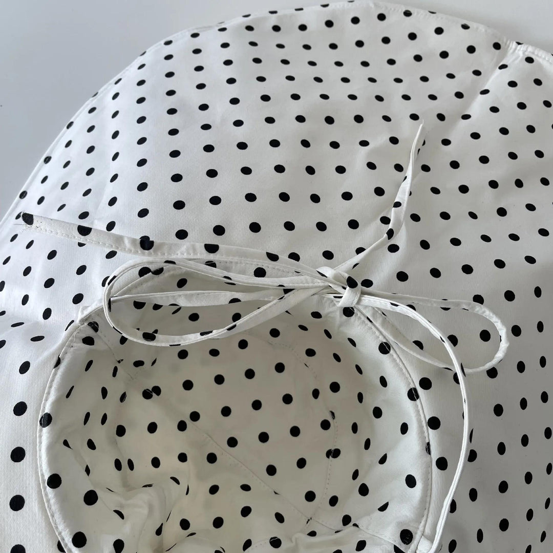 Chic Oversized Polka Dot Sun Hat for Women