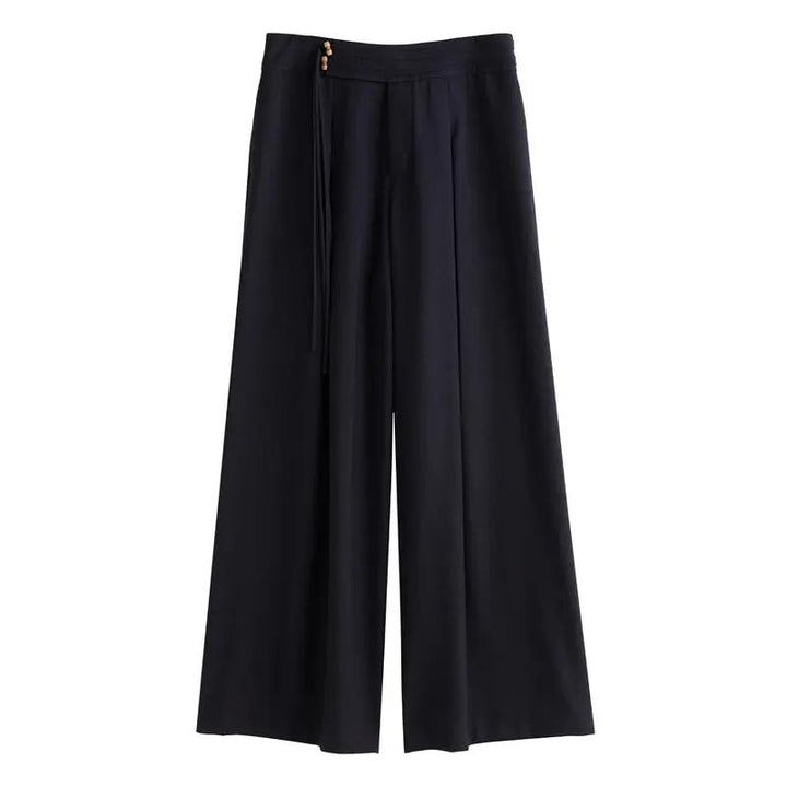 Women Black Commuter Long Trousers