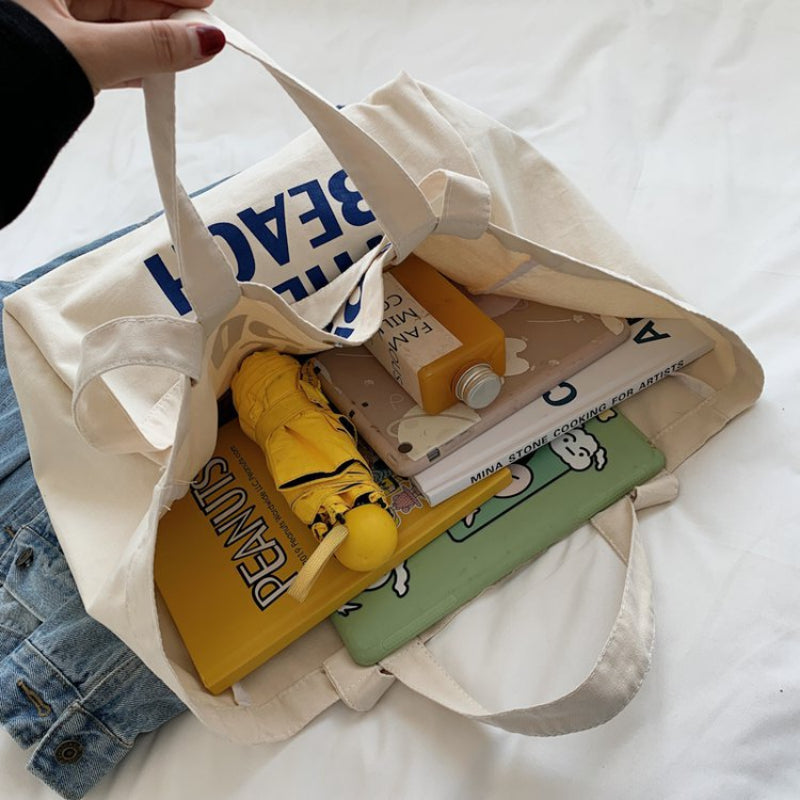 Eco-Friendly Large Canvas Shoulder Bag