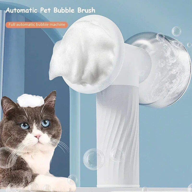 Effortless Pet Bubble Bath Brush: Soothing Massage & Automatic Foaming