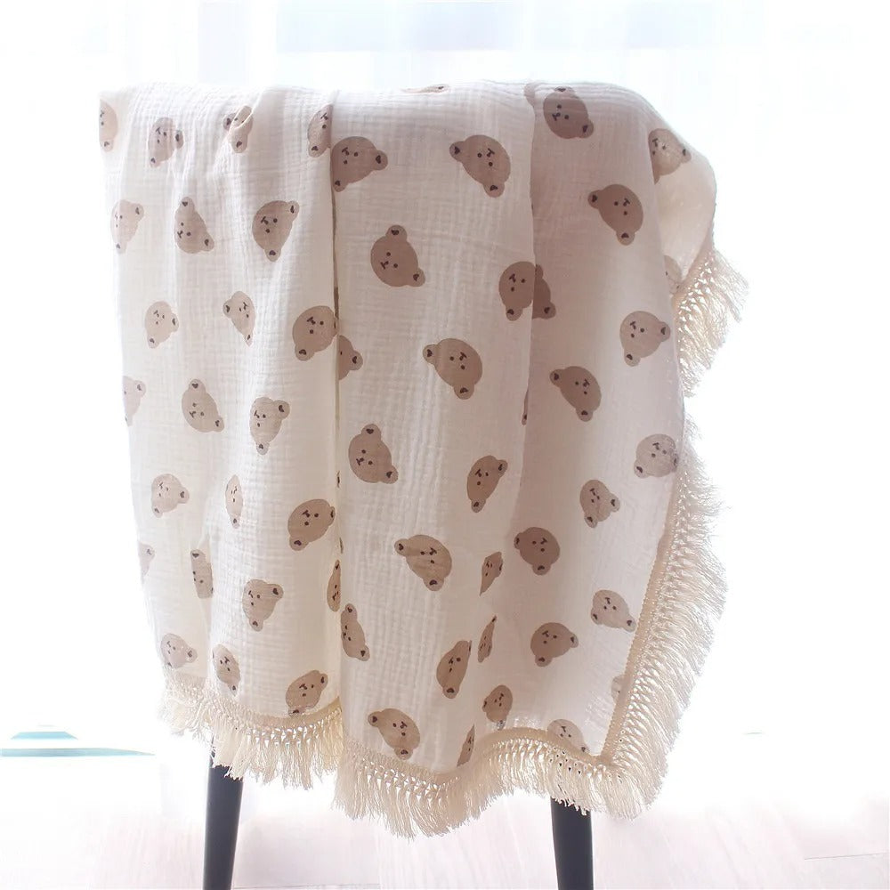 Soft Cotton Muslin Swaddle Blanket for Babies