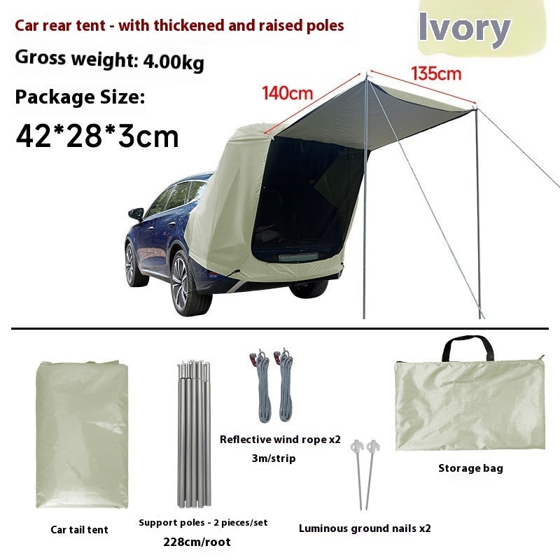 Outdoor Camping Roof Extension Sun-proof Rainproof Rear Tent