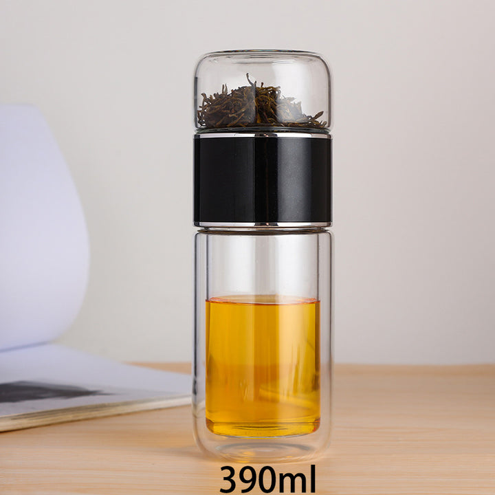 390ML High Borosilicate Glass Tea Infuser Bottle