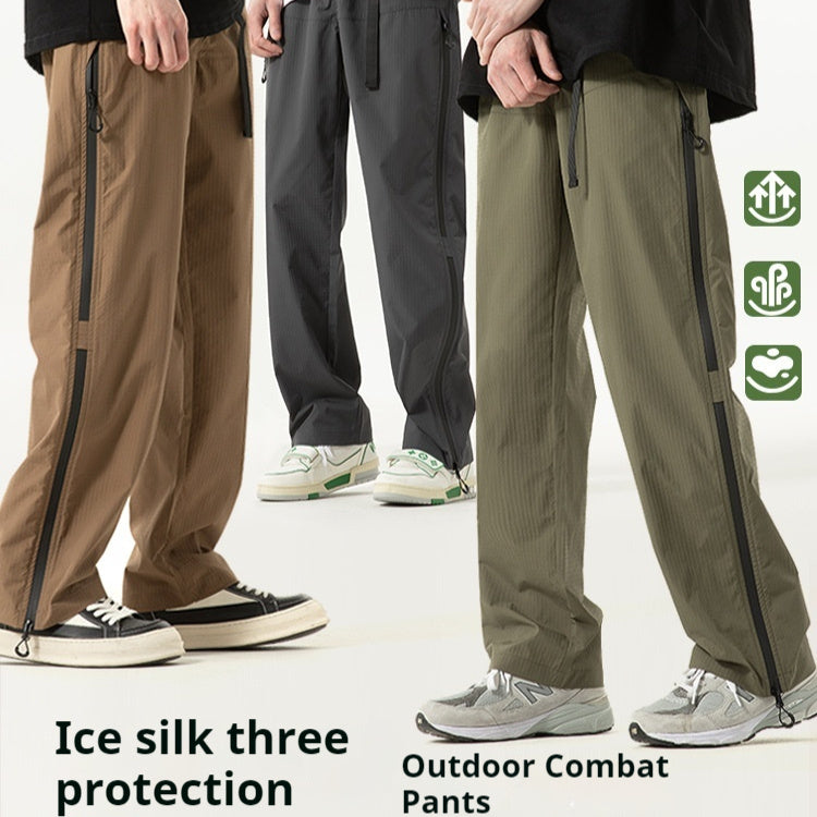 American Leisure Cargo Tactical Pants Mountain Ice Silk Outdoor Three-proof Pants