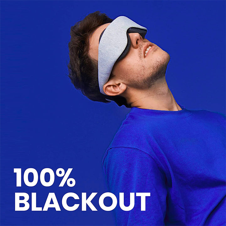 Ultimate 3D Sleep Mask - 100% Light Blocking, Zero Eye Pressure