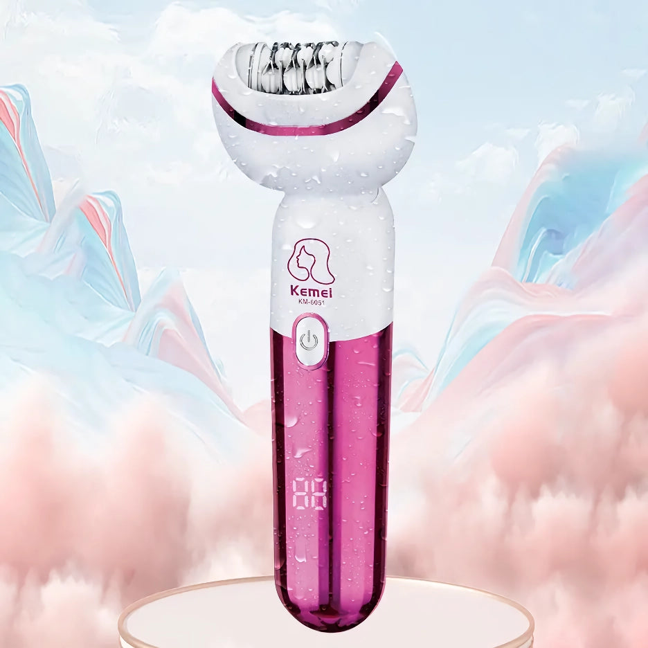 Kemei 5-IN-1 Rechargeable Hair Removal Epilator