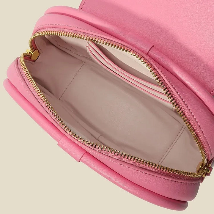 Genuine Leather Macaron Soft Handbag