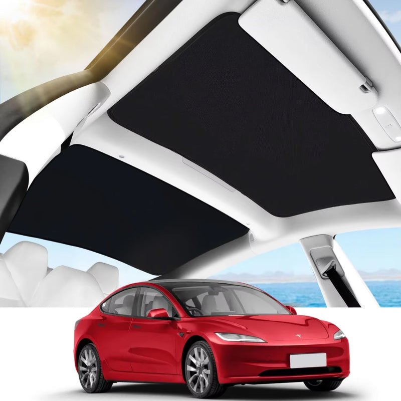 Tesla Model 3 Sunroof and Rear Window Sunshade