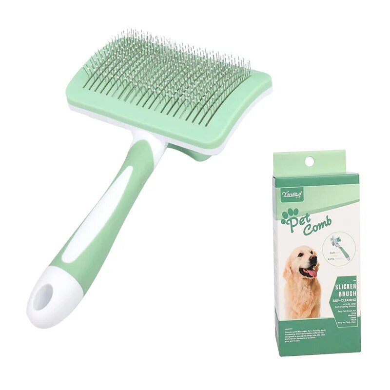 Self-Cleaning Cat Brush Pet Hair Comb: Grooming Essential for Happy Pets