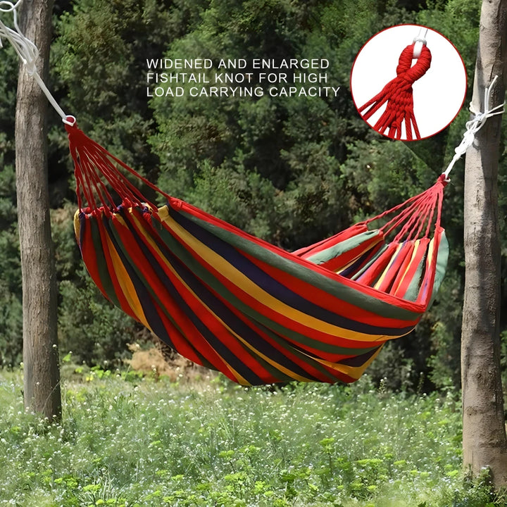 Portable Thick Canvas Hammock for Outdoor Camping and Leisure