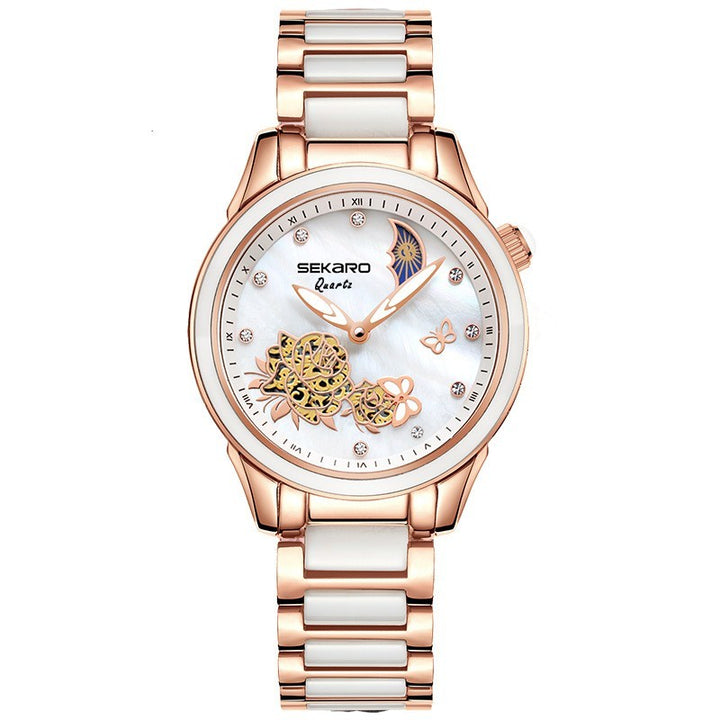 Fashion fashion hollow-out lady automatic mechanical watch