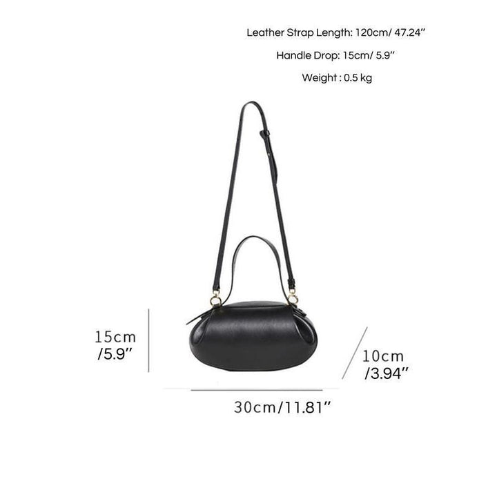 Elegant Round Vegan Leather Handbag