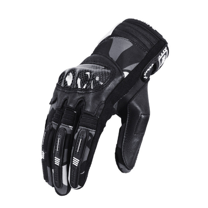 Motorcycle Gloves Sheepskin Carbon Fiber Off-road Biker Equipment