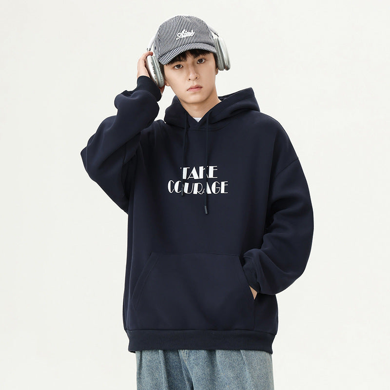 Hooded Sweater Letter Printing Loose All-matching Top