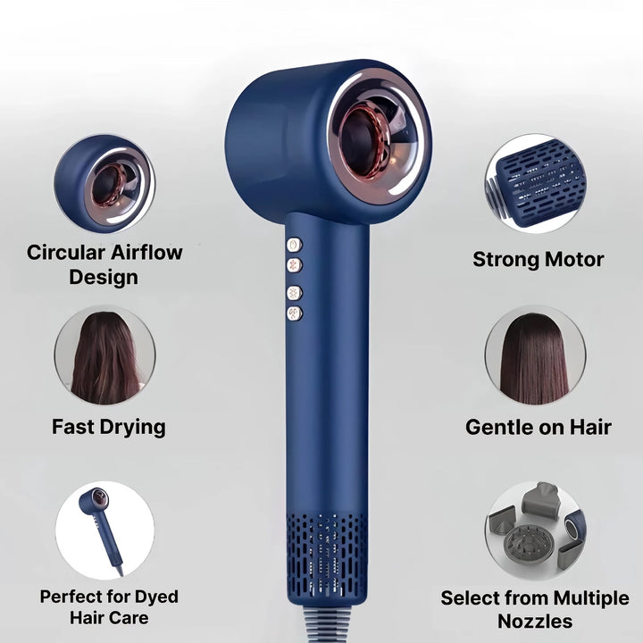 220V Leafless Personal Hair Dryer with Negative Ion Styling Tool