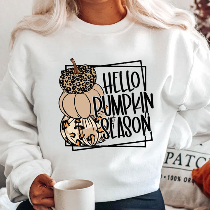 Halloween Printed Sweater Women's Round Neck Long Sleeve