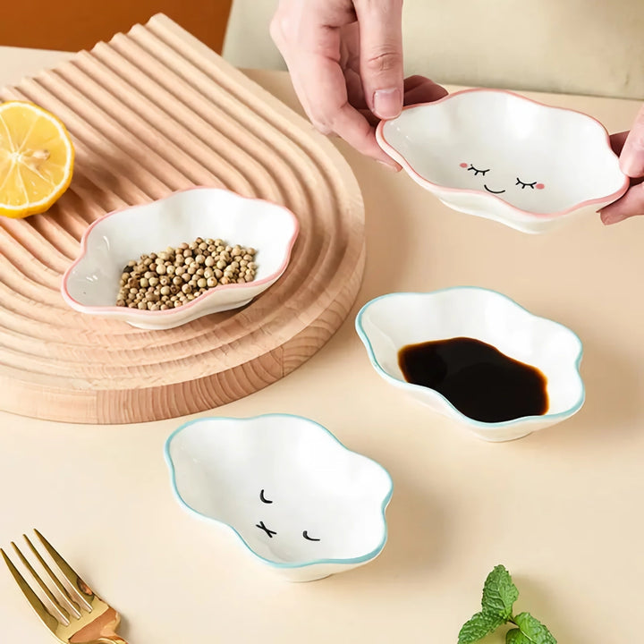 Ceramic Cute Clouds Dipping Sauce Dish