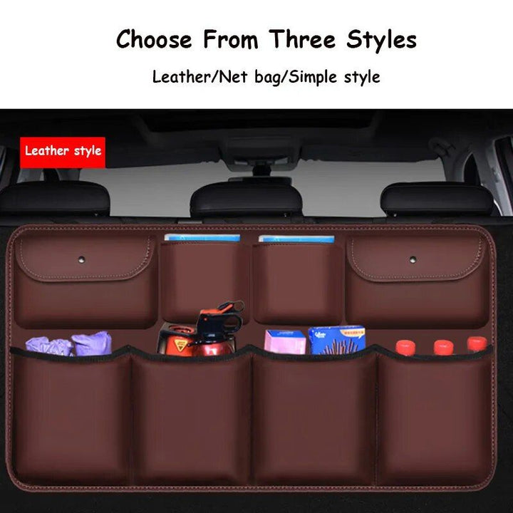 Luxury PU Leather Car Trunk Organizer