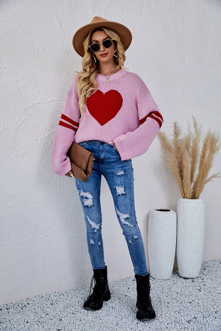 Women's Pullover Long Sleeve Love Sweater