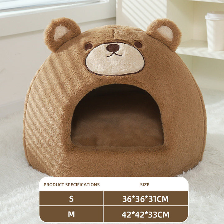 Cozy Comfort Pet Cave Bed for Cats and Small Dogs