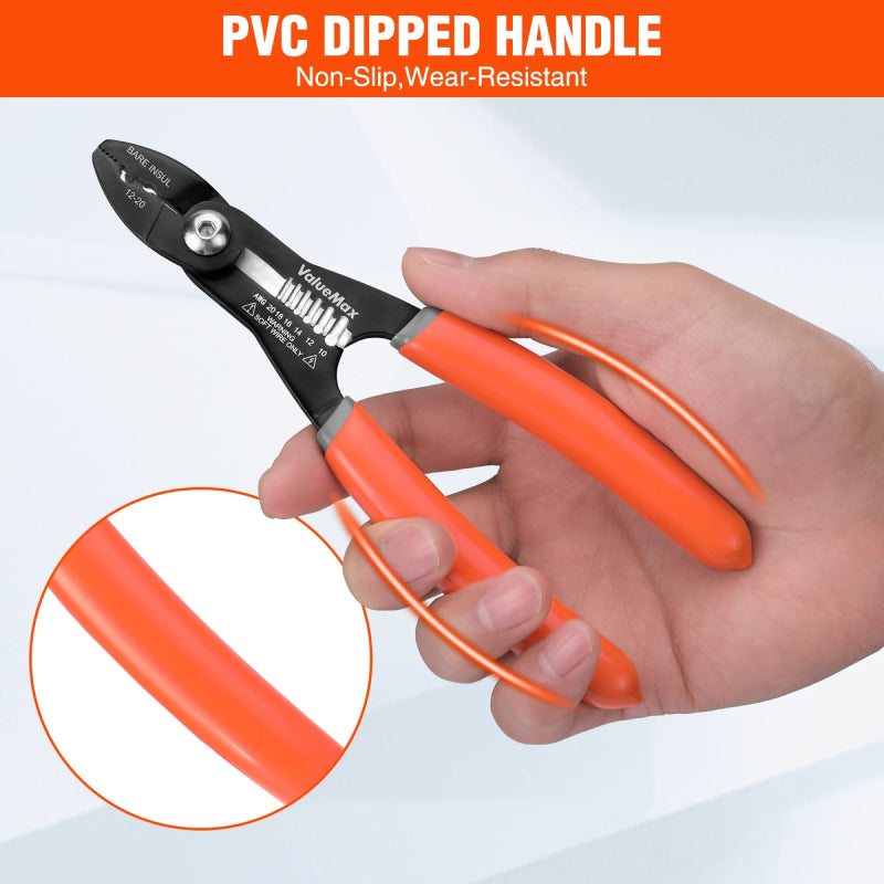 7" Multifunctional Wire Cutters and Pliers for 10-22AWG Soft Wire