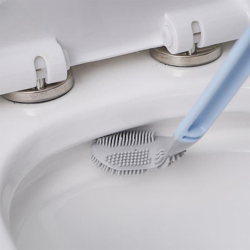 Non-Slip Bendable Long Handle Silicone Toilet Brush