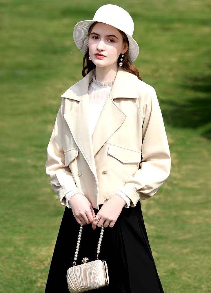 Chic Short England Style Trench Coat