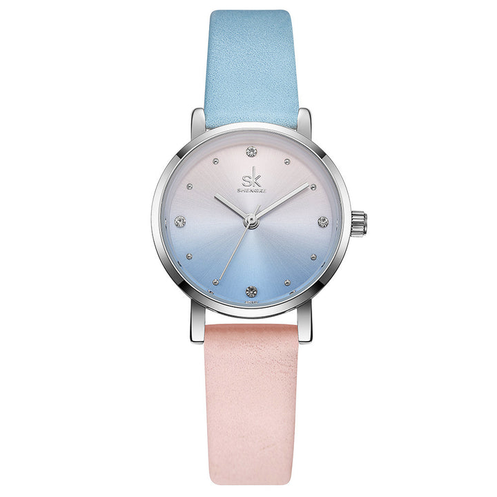 Two color belt leisure Women's Watch