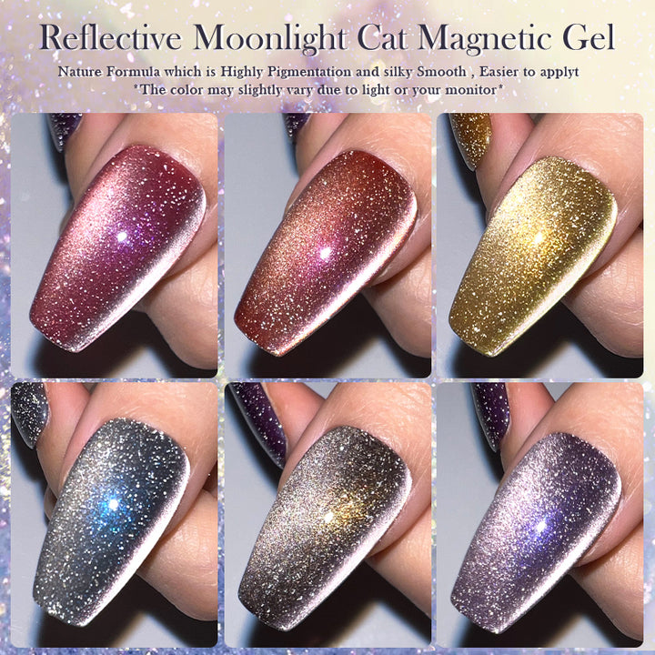 10ML Reflective Moonlight Cat Magnetic Gel Nail Polish